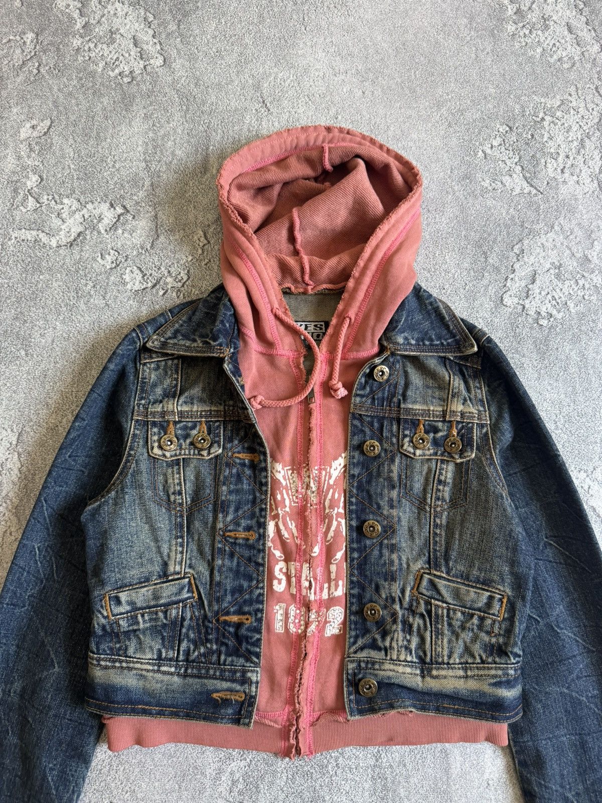 Vintage S/size retro archive jacket y2k + hoodie L.G.B.