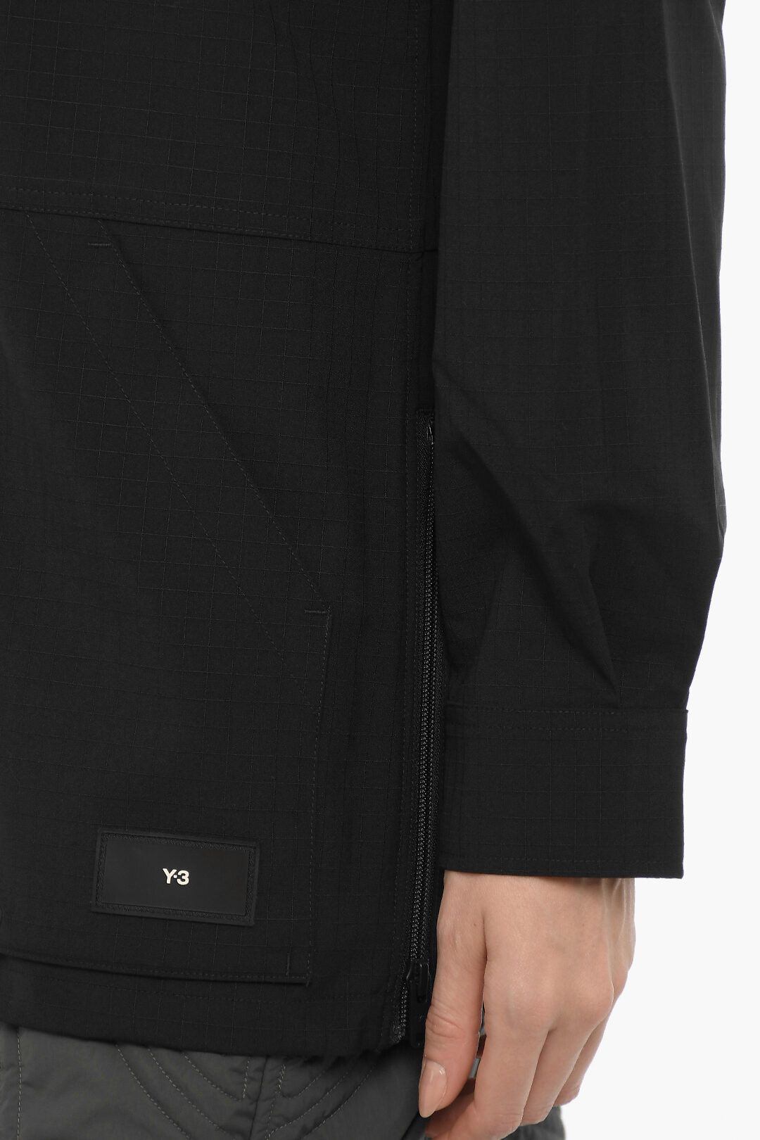 Y-3 × Yohji Yamamoto og1mm0824 Rip Stop Wool Blend Windbreaker Jacket in Black Size XS / US 0-2 / IT 36-38 - 4 Thumbnail