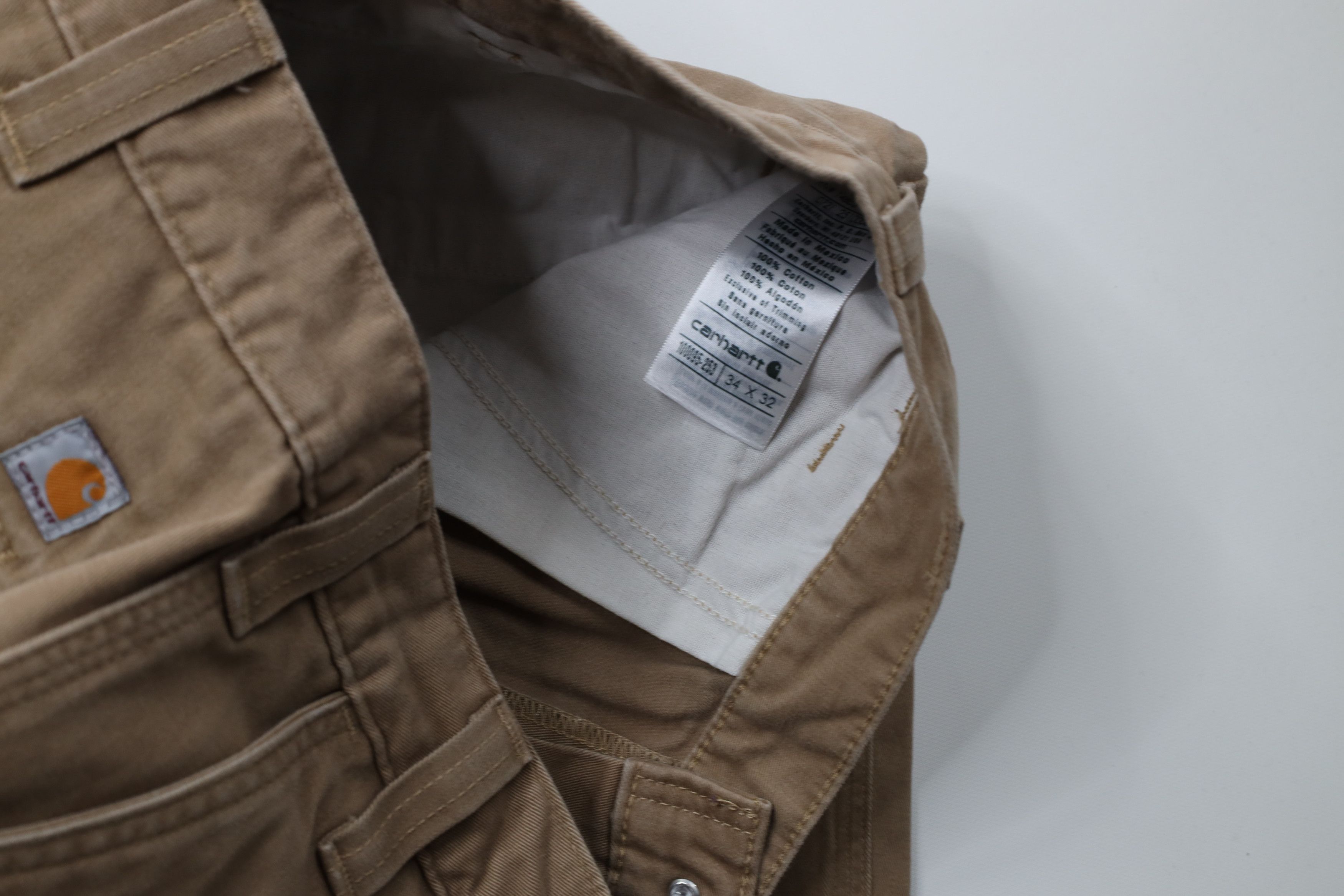 Carhartt Vintage Y2K Carhartt Leg Workwear Pants Beige Cotton Size US 34 / EU 50 - 7 Thumbnail