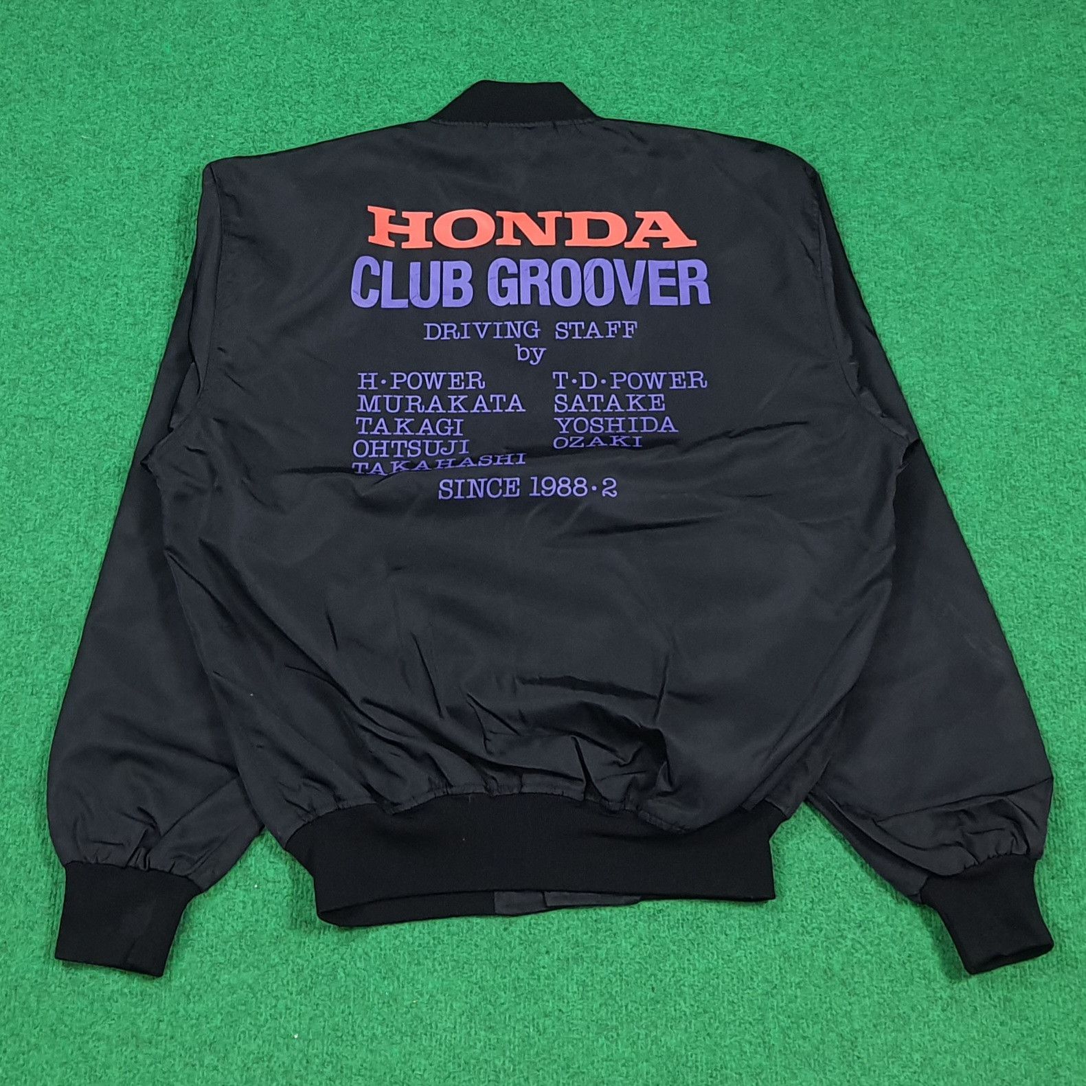 Vintage Honda Club Groover Jacket Racing Bomber C289N26