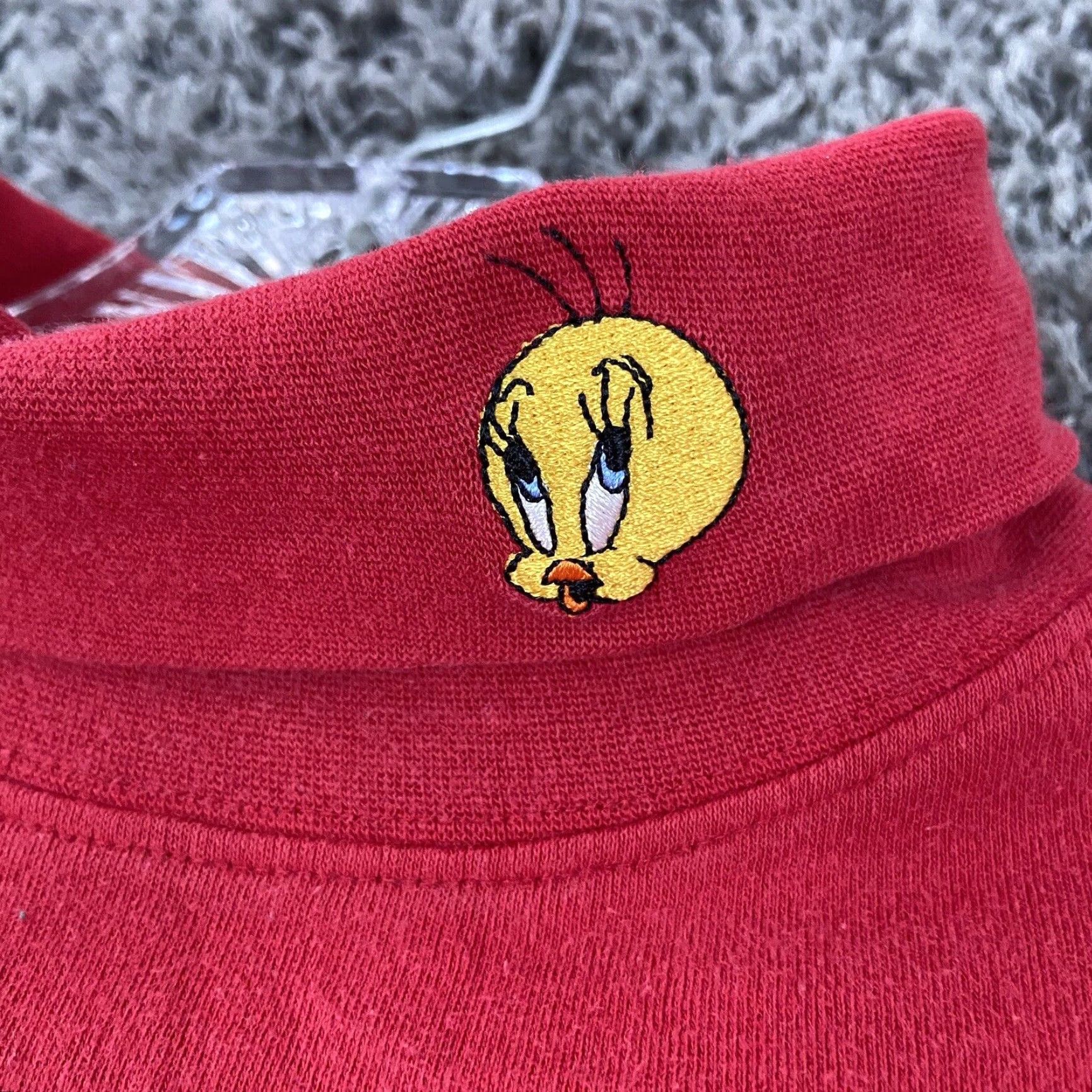 Vintage VINTAGE Warner Bros Tweety Blouse Shirt Women Red Turtle Neck Long Sleeve M Size M / US 6-8 / IT 42-44 - 5 Thumbnail