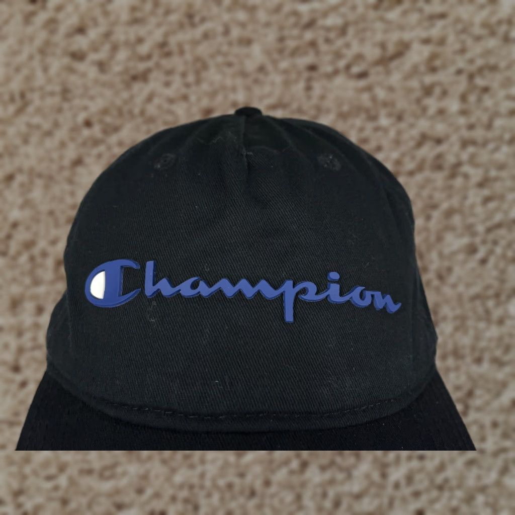 Champion Champion Hat Cap Adjustable One Size Black Purple Cotton Golf Style Logo Mens Size ONE SIZE - 1 Thumbnail