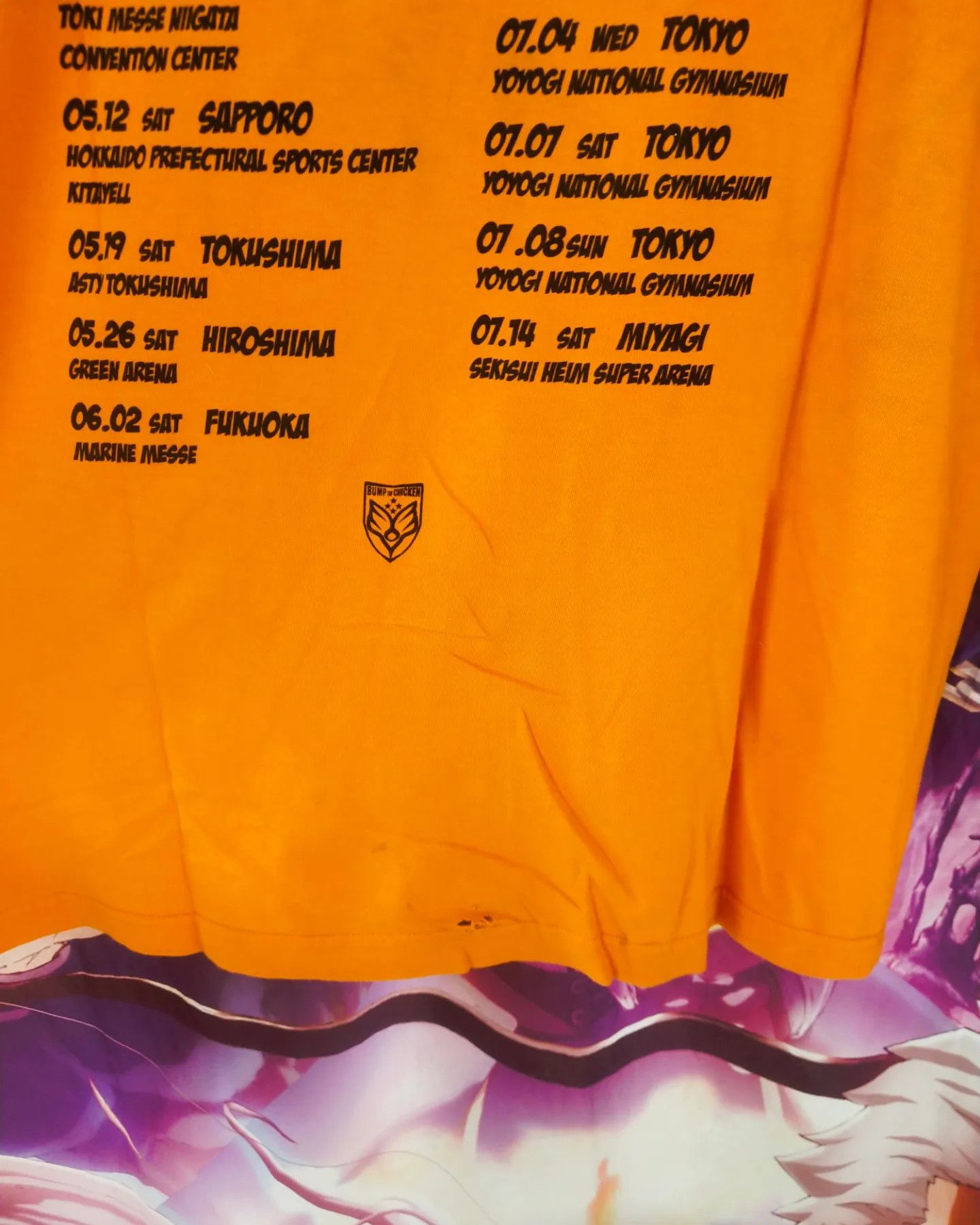 Band Tees Bump of Chicken Gold Glider Tour 2012 Band Tee Size US L / EU 52-54 / 3 - 6 Thumbnail