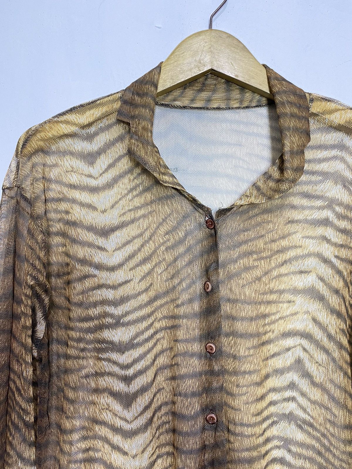 Hysteric Glamour × Japanese Brand Tiger mesh button shirt jpg style Size US M / EU 48-50 / 2 - 3 Thumbnail