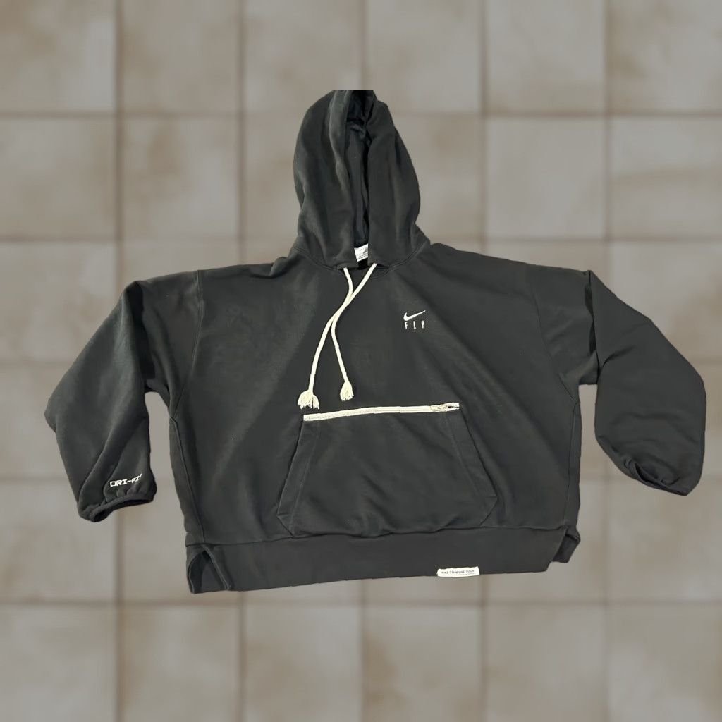Nike Nike Hoodie Womens L Black Dri-FIT Pullover Logo Athletic Casual Hooded Pullover Long Sleeve Size L / US 10 / IT 46 - 1 Thumbnail