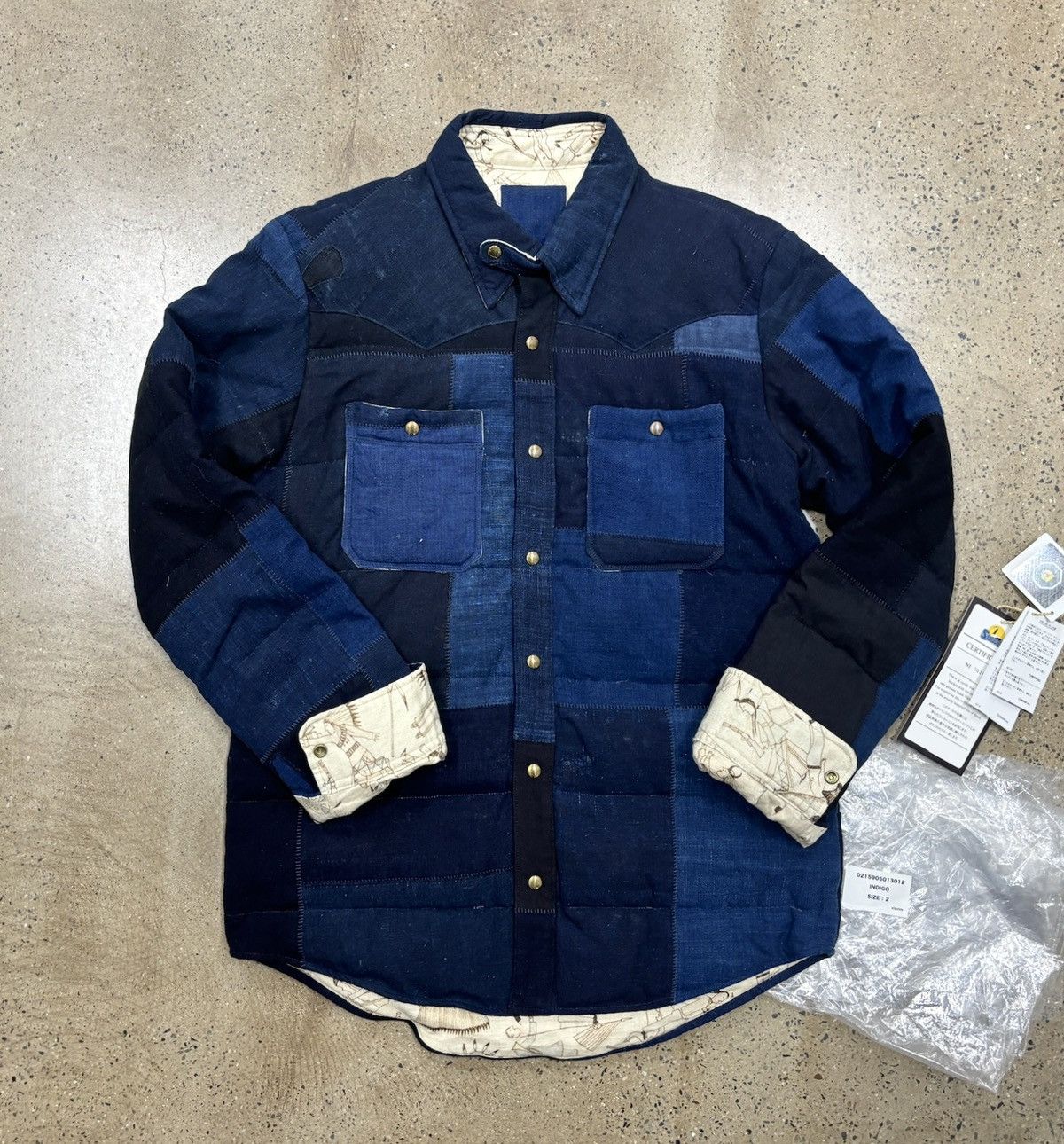 Visvim Rare！Visvim ICT Kerchief Down JKT Kofu（Indigo） Size US M / EU 48-50 / 2 - 1 Thumbnail