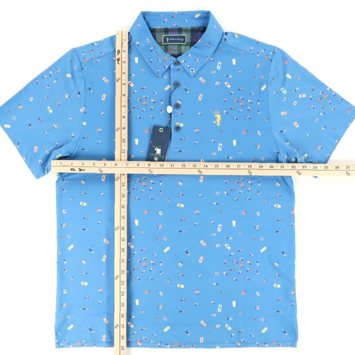 Vintage William Murray The Deep End Golf Stretch Polo Shirt Blue Men's L Shirt Size US L / EU 52-54 / 3 - 3 Thumbnail
