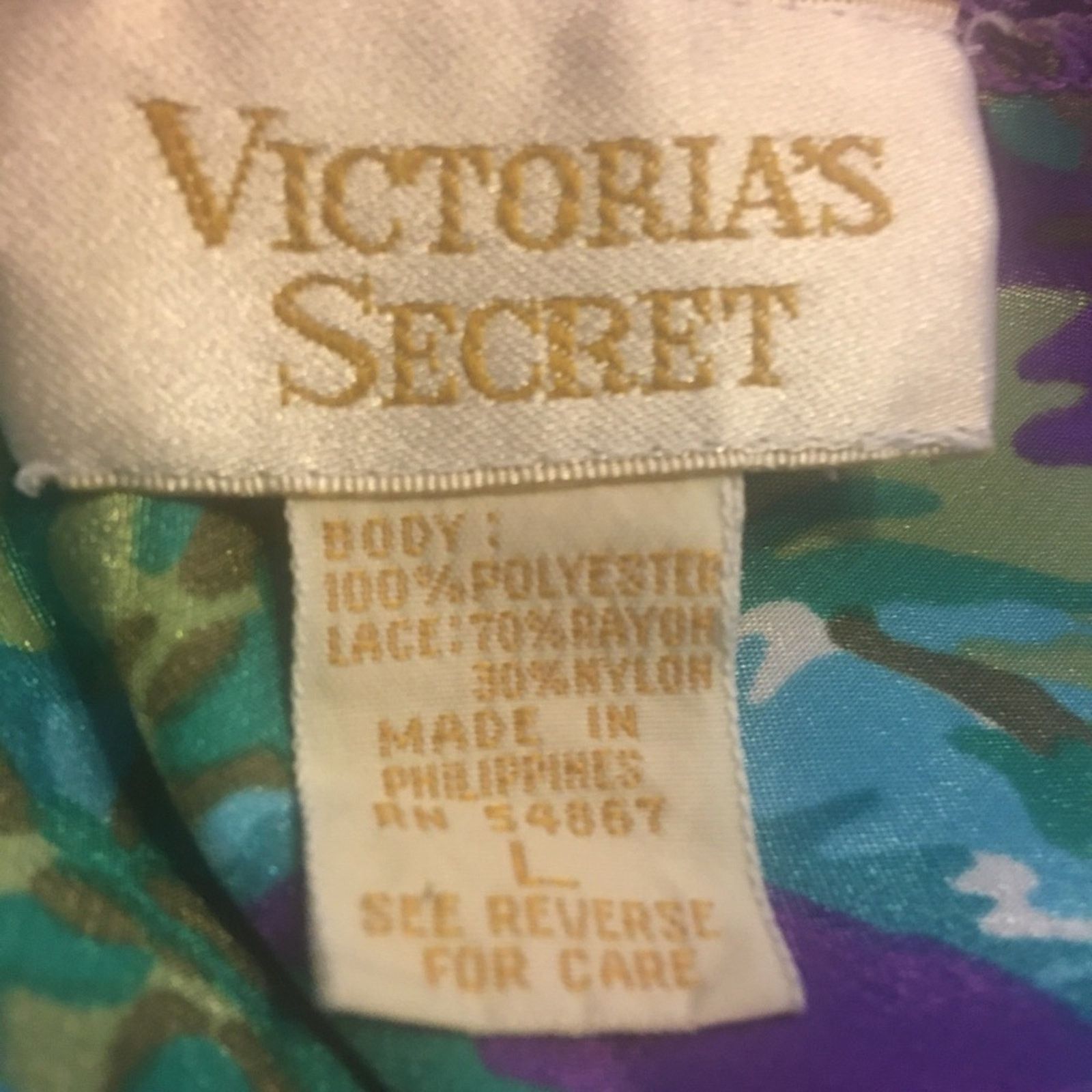 Victoria's Secret Vintage 80s Victoria’s Secret gold label satin chemise Size ONE SIZE - 8 Thumbnail