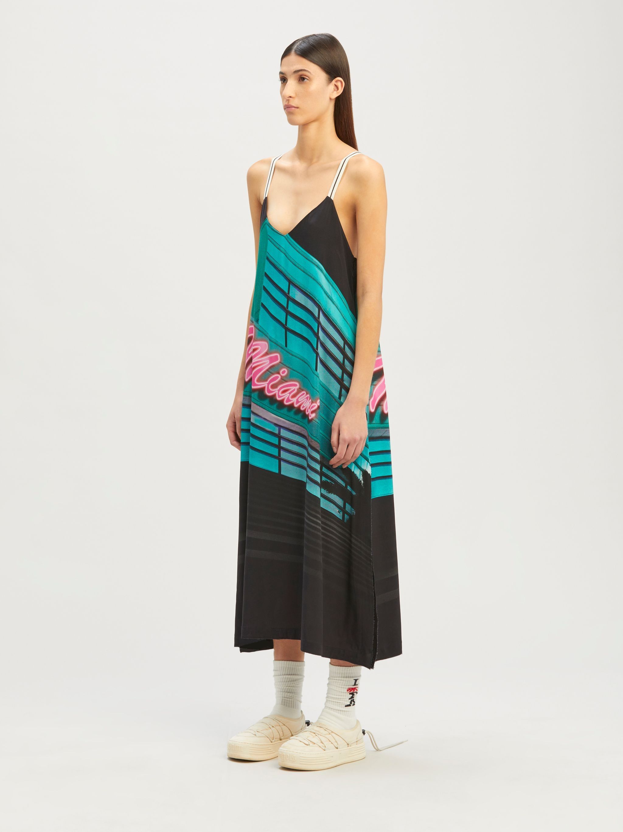 Palm Angels o1y1125 Midi Dress in Multicolor Size XS / US 0-2 / IT 36-38 - 4 Thumbnail