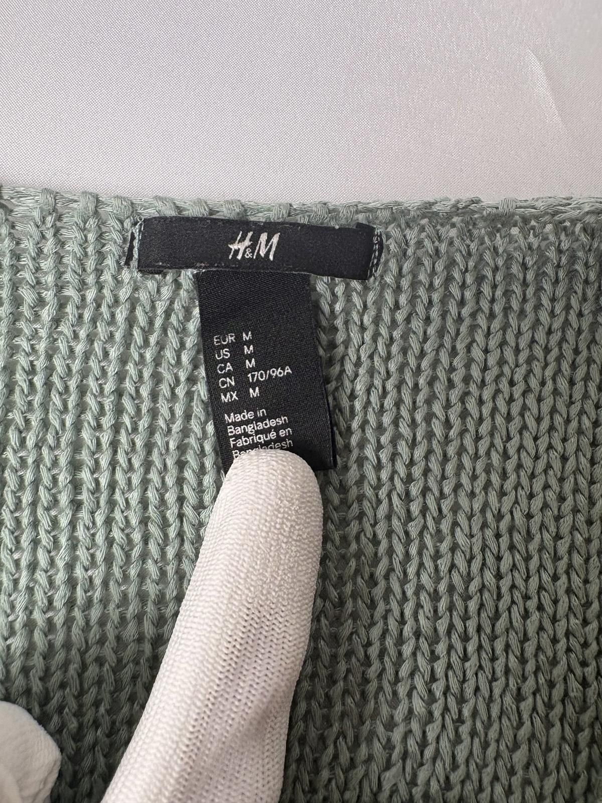 H&M Green V-neck knit oversize sweater Size M / US 6-8 / IT 42-44 - 5 Thumbnail