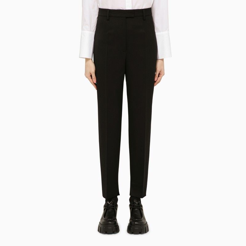 image of Prada Classic Black Wool Trousers, Women's (Size 30)