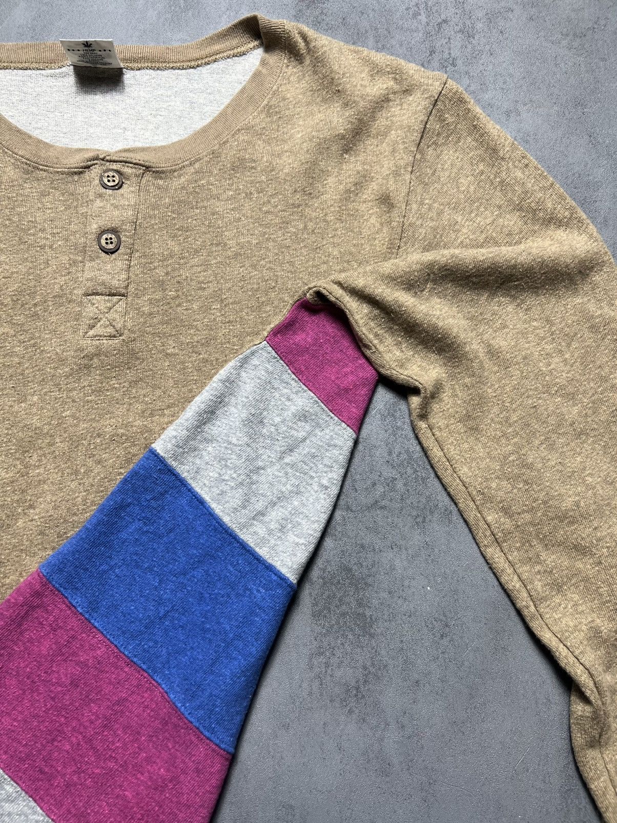 Japanese Brand Gohemp Longsleeve Henley Shirt Size US L / EU 52-54 / 3 - 6 Thumbnail