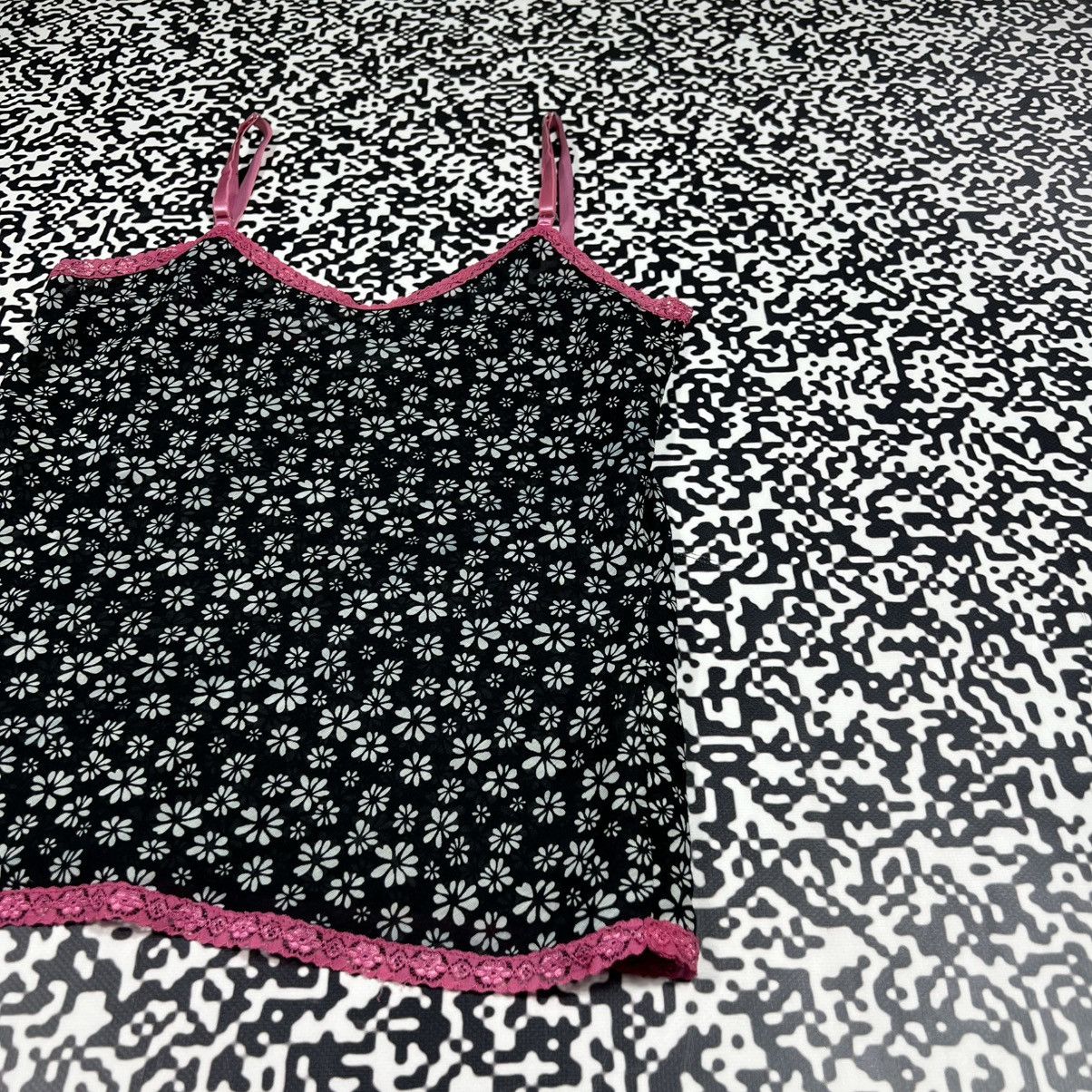 Vintage Vintage Y2K Sexy Mesh Floral Monogram Flower Print Tank Top Size S / US 4 / IT 40 - 8 Thumbnail