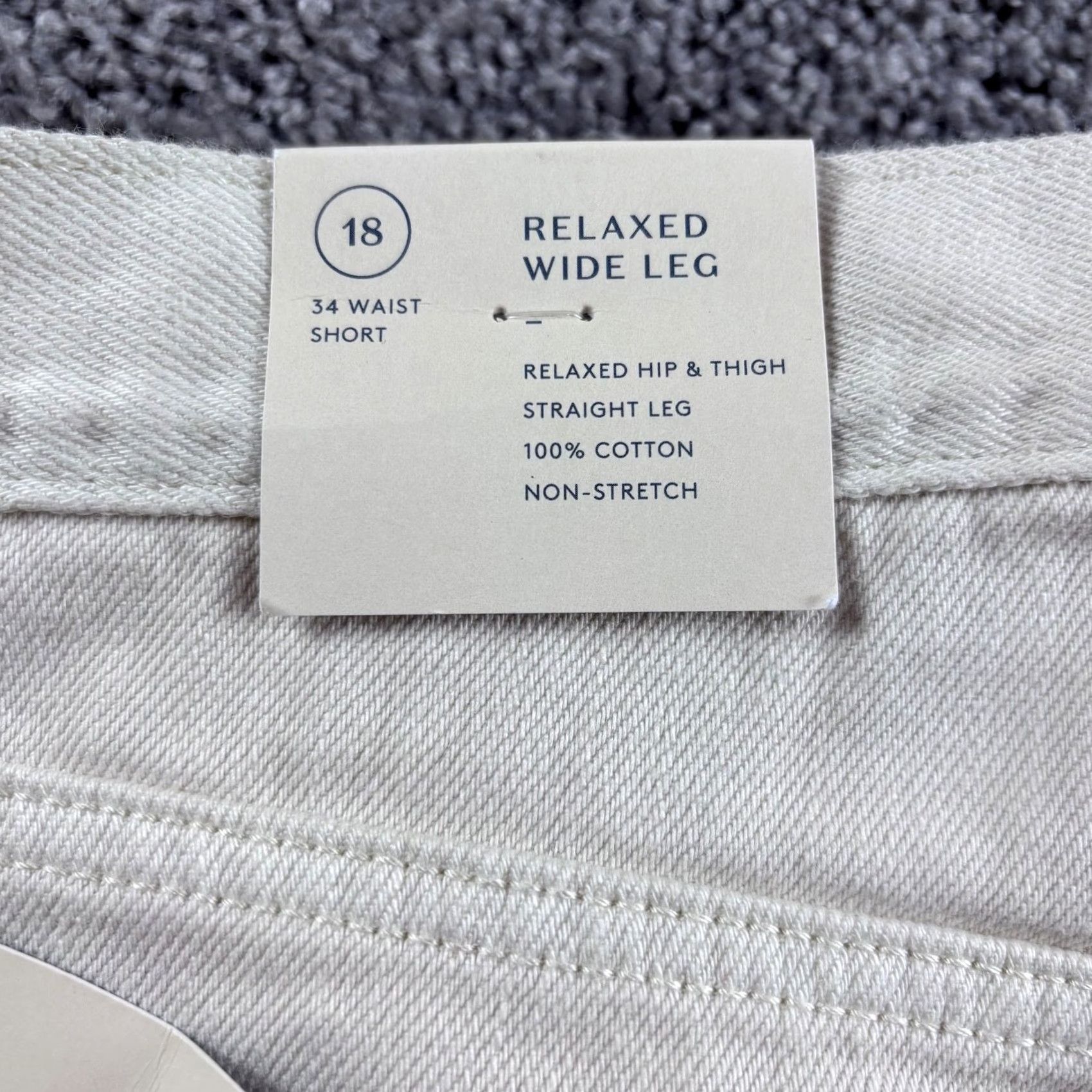 Vintage Universal Thread Jeans Womens 18 (38x30) Relaxed Wide-Leg Beige Cotton Denim City 30 Inseam Womens Size 40" / US 18 - 2 Thumbnail