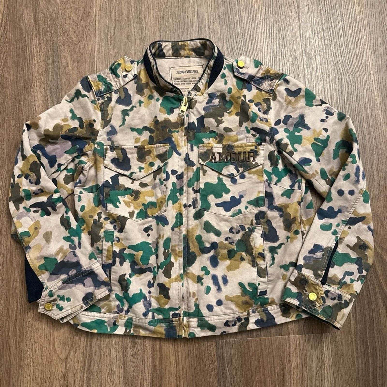Zadig & Voltaire Zadig & Voltaire amour Camo cotton jacket size large Size L / US 10 / IT 46 - 1 Thumbnail