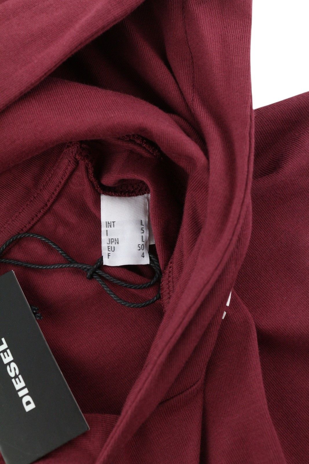 Diesel UMLT-JIMMIES L Burgundy Hooded Logo T-Shirt 41002 Size US L / EU 52-54 / 3 - 11 Thumbnail