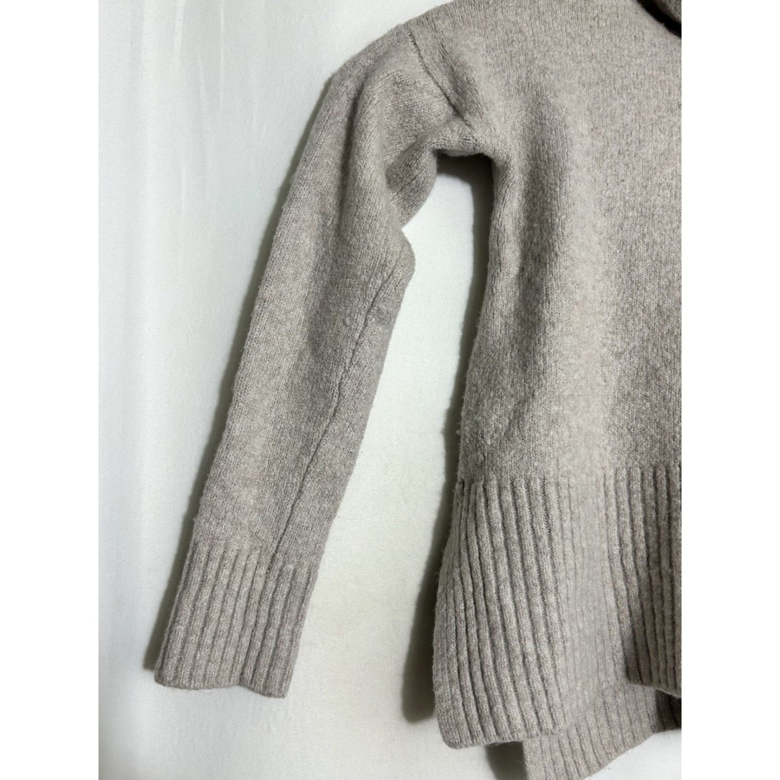 Lou & Grey Lou & Grey Womens Small Beige Pullover Funnel Neck Wool Blend Long Sleeve Sweater Wool Blend Pullover Fanspired? Size S / US 4 / IT 40 - 2 Thumbnail