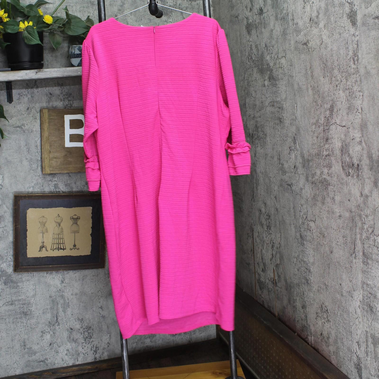 Designer Nwt Ny Collection Dress With 3/4 Sleeves Havana Pink 3x Size 3XL / US 20-22 - 2 Thumbnail