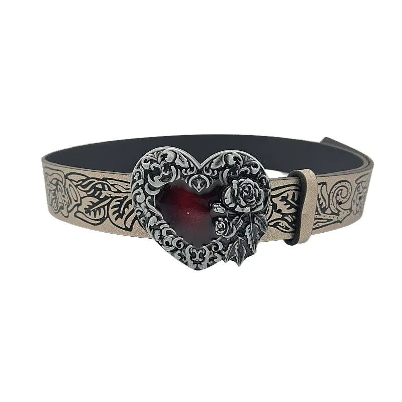 Jewelry Buckle Waist Strap Love Heart Belt Size ONE SIZE - 5 Thumbnail