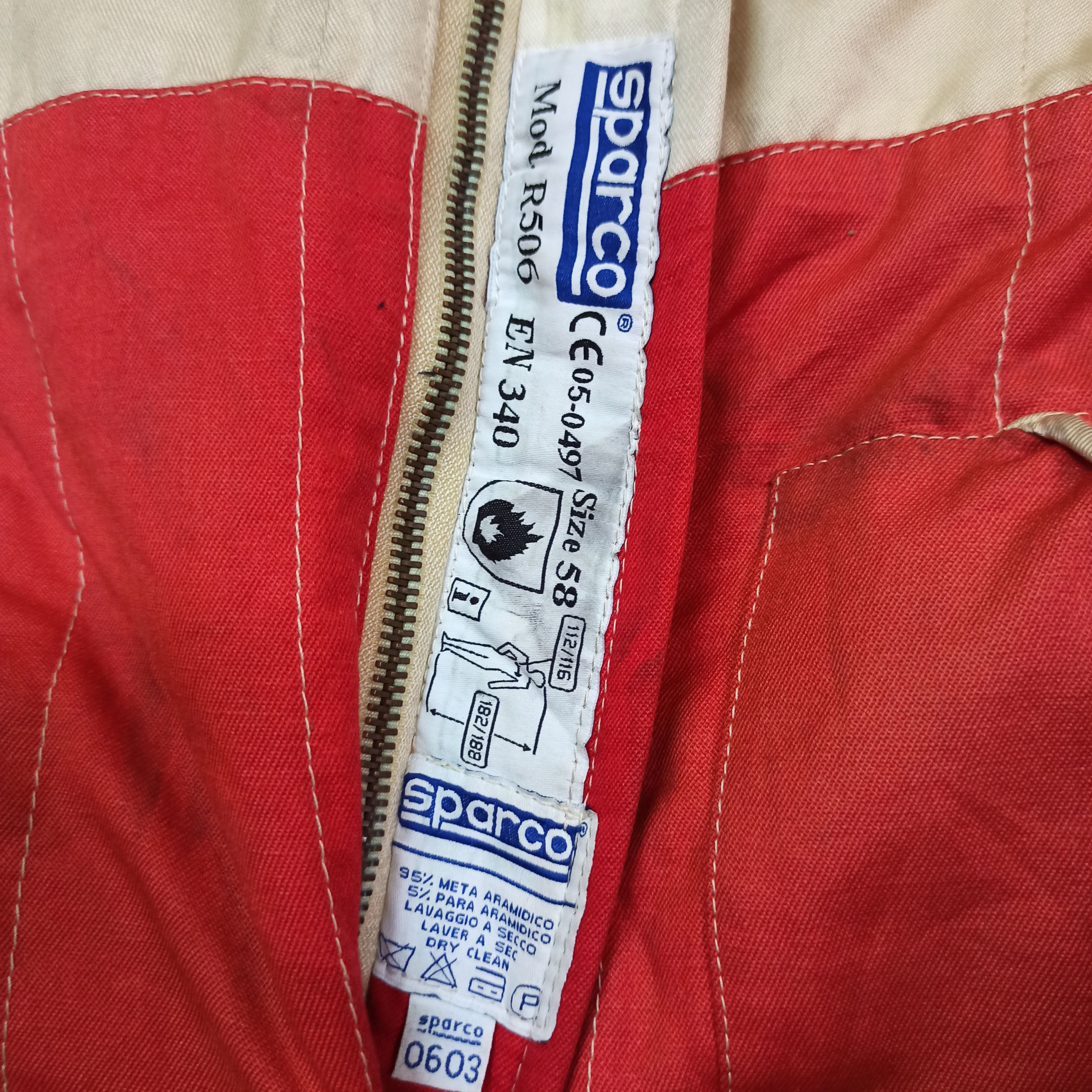 Vintage RARE SPARCO RACING OVERALL SUIT SPRINT MADE IN EUROPE Size US 42 / EU 58 - 12 Thumbnail