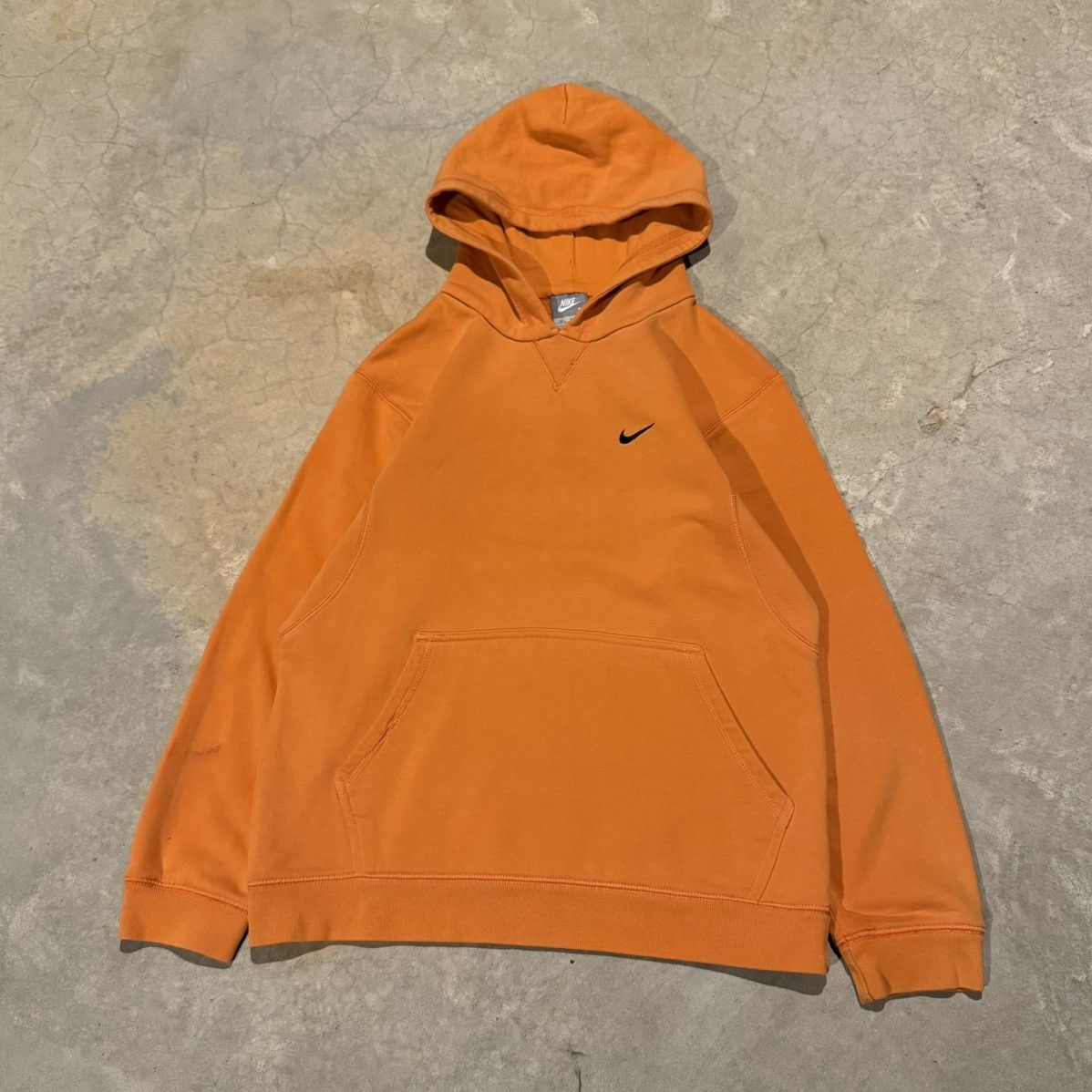 Nike Vintage 2000s Nike Orange Mini Swoosh Hoodie Essential Y2K Size US XS / EU 42 / 0 - 2 Thumbnail