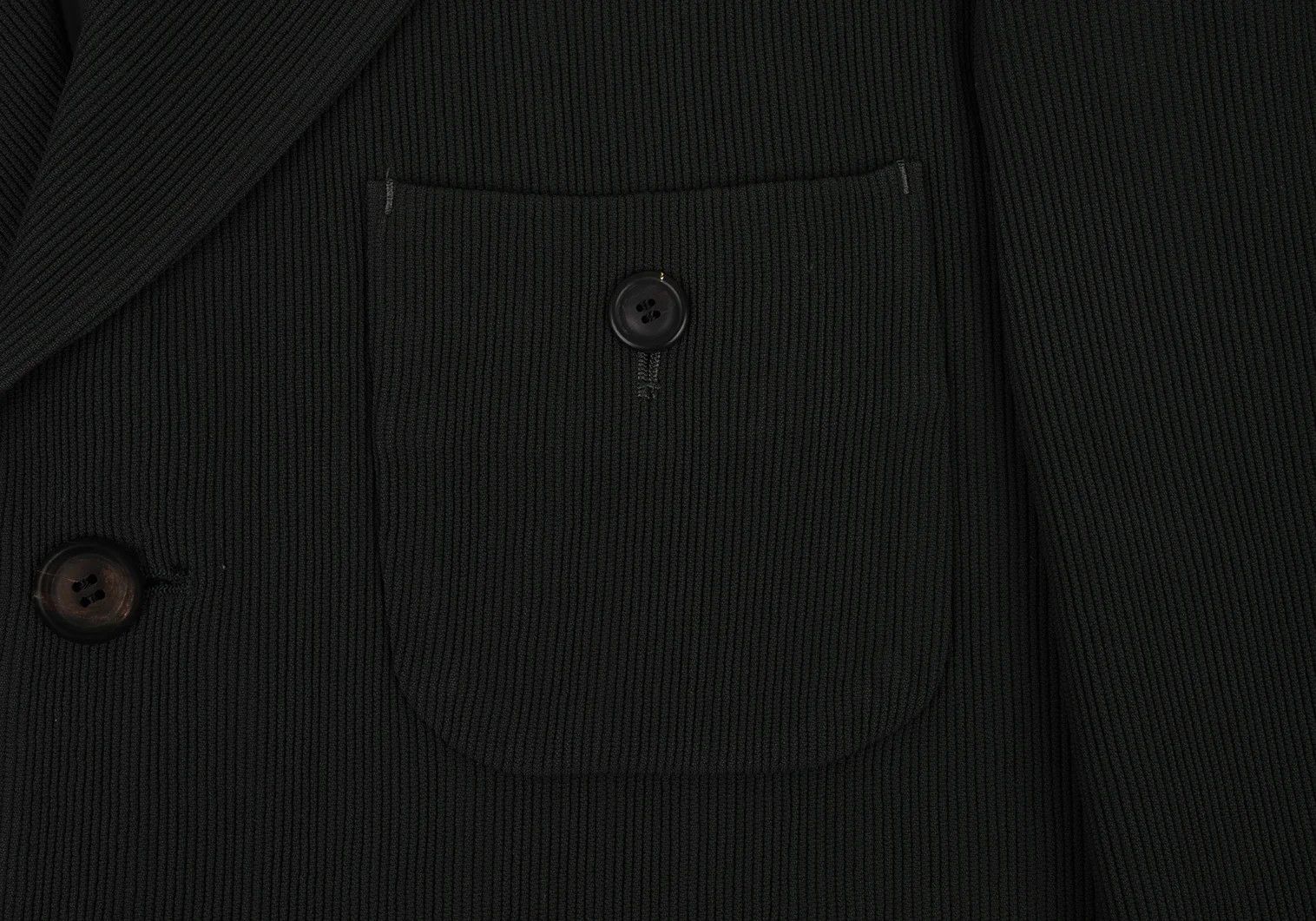 Issey Miyake Wool Stand Collar Ribbed Jacket in Dark Green, Size L Size US L / EU 52-54 / 3 - 5 Thumbnail