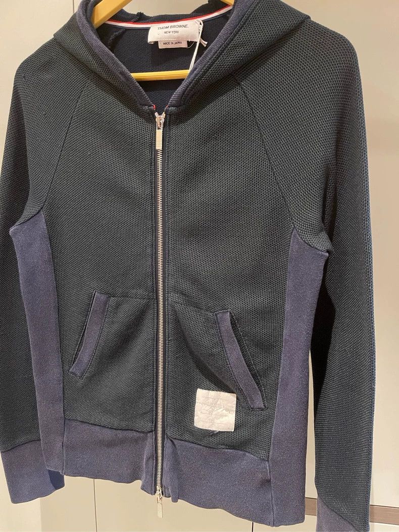 Thom Browne Thom browne Blue and green stitching zipper jacket 2504-Ne Size US M / EU 48-50 / 2 - 4 Thumbnail