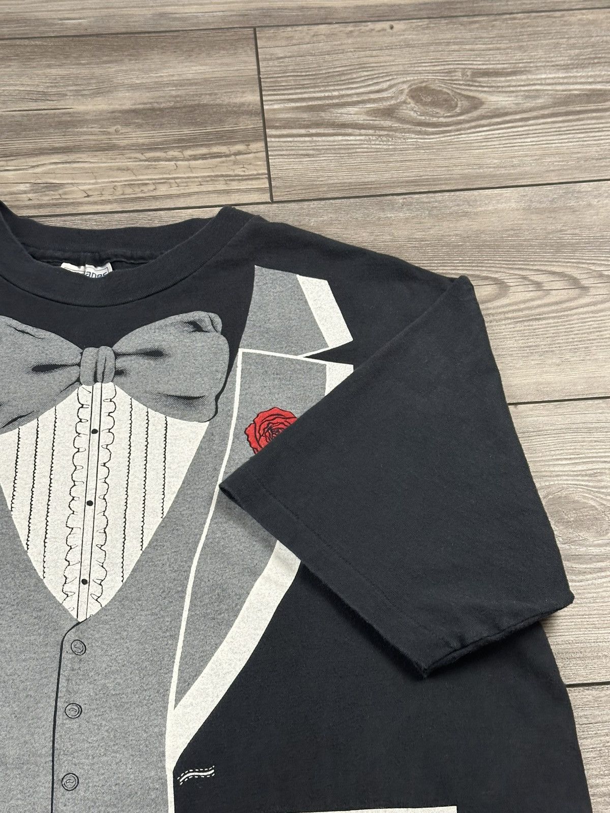 Hanes × Vintage 80’s Tuxedo T Shirt Size US XL / EU 56 / 4 - 4 Thumbnail