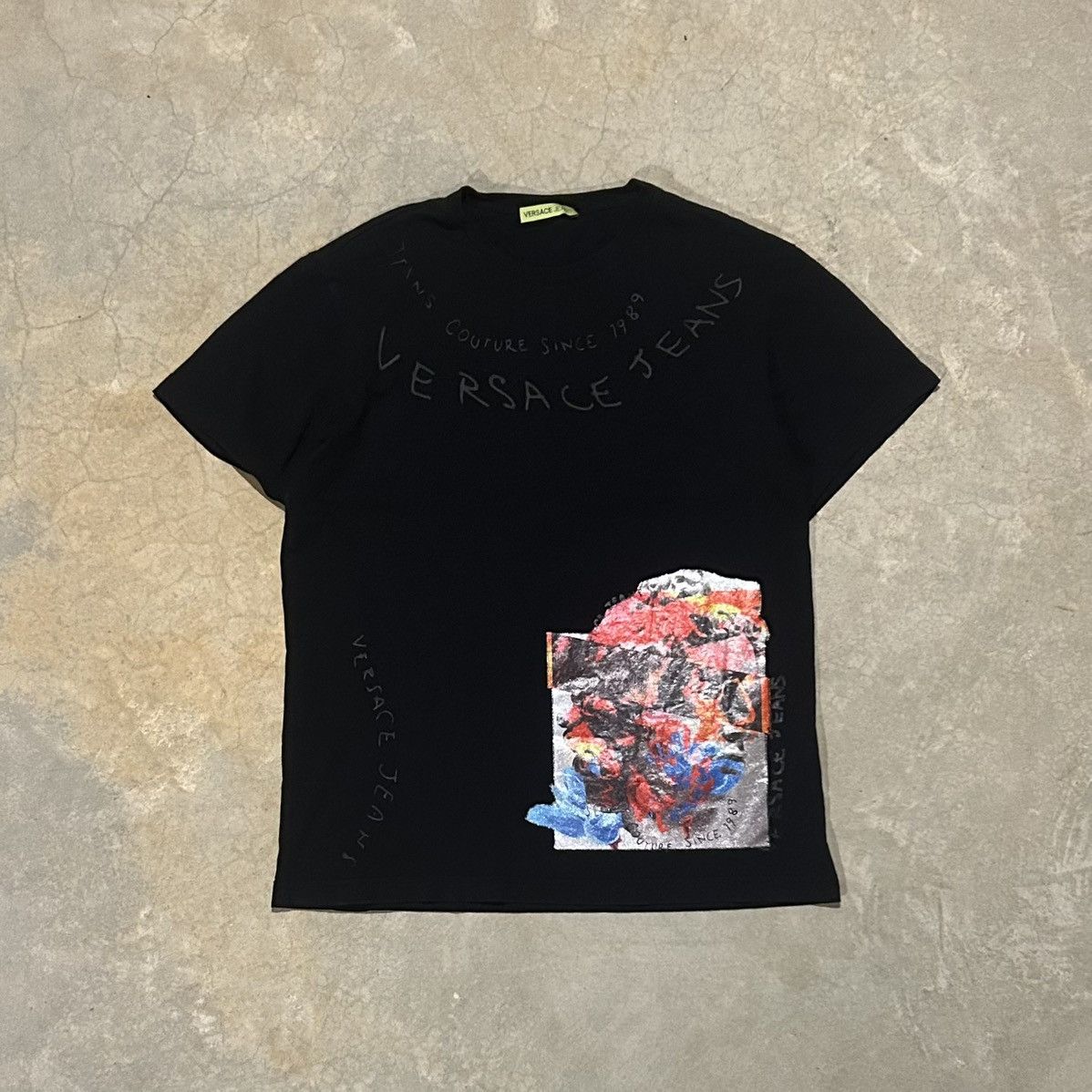 Designer Versace Jeans Couture Statue of David Art Printed Tee Size US L / EU 52-54 / 3 - 1 Thumbnail