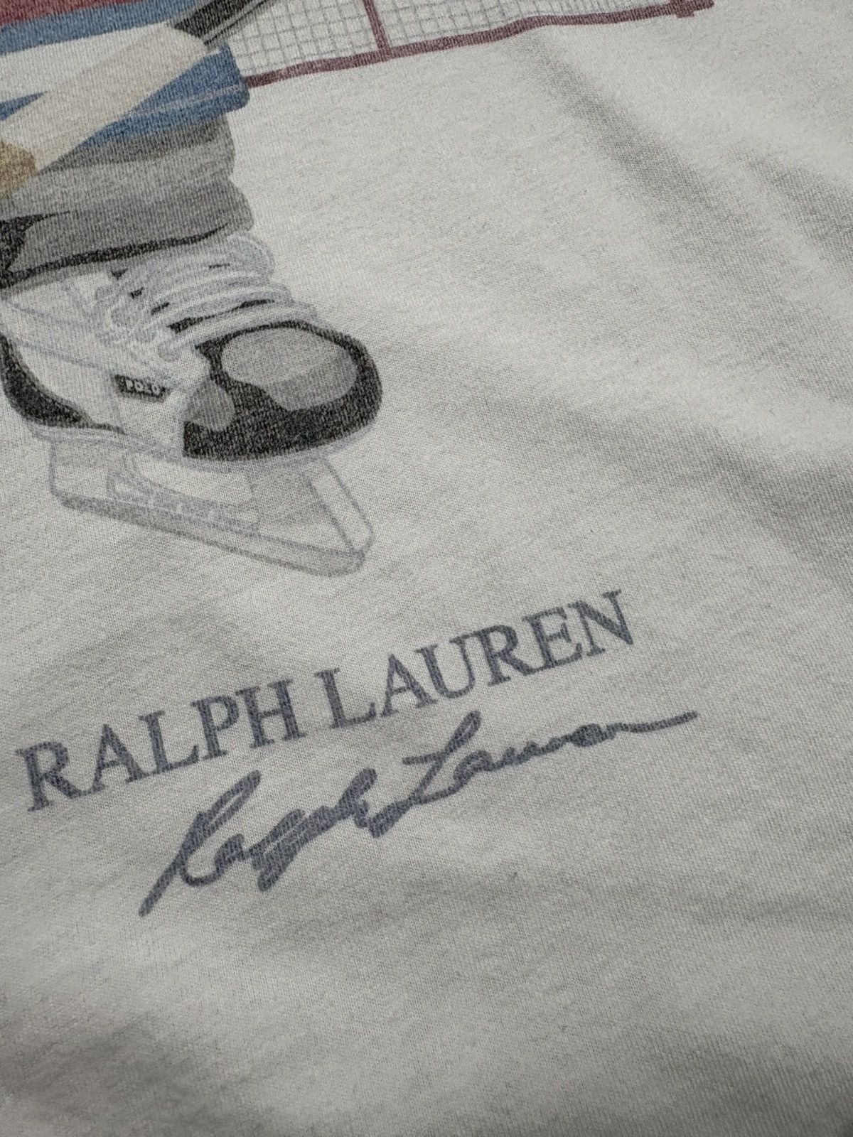 Polo Ralph Lauren Polo Ralph Lauren Polo Bear USA RL Hockey Tee White S Y2K Size US S / EU 44-46 / 1 - 9 Thumbnail
