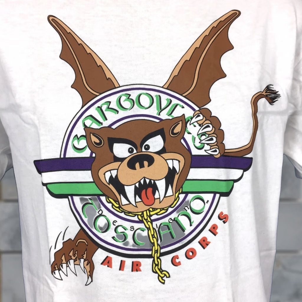 Hanes vtg 90s UNITED STATES ARMY AIR CORPS GARGOYLES T-SHIRT MEDIUM cartoon Hanes White Men 80s 90s Crew Neck Short Sleeve Vintage DEADSTOCK Size US M / EU 48-50 / 2 - 1 Thumbnail