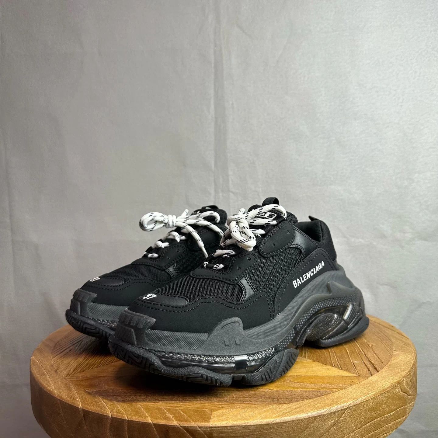 Balenciaga Balenciaga Triple S Black 37 98 New Box & Dust Bag Size US 6 / IT 36 - 1 Thumbnail