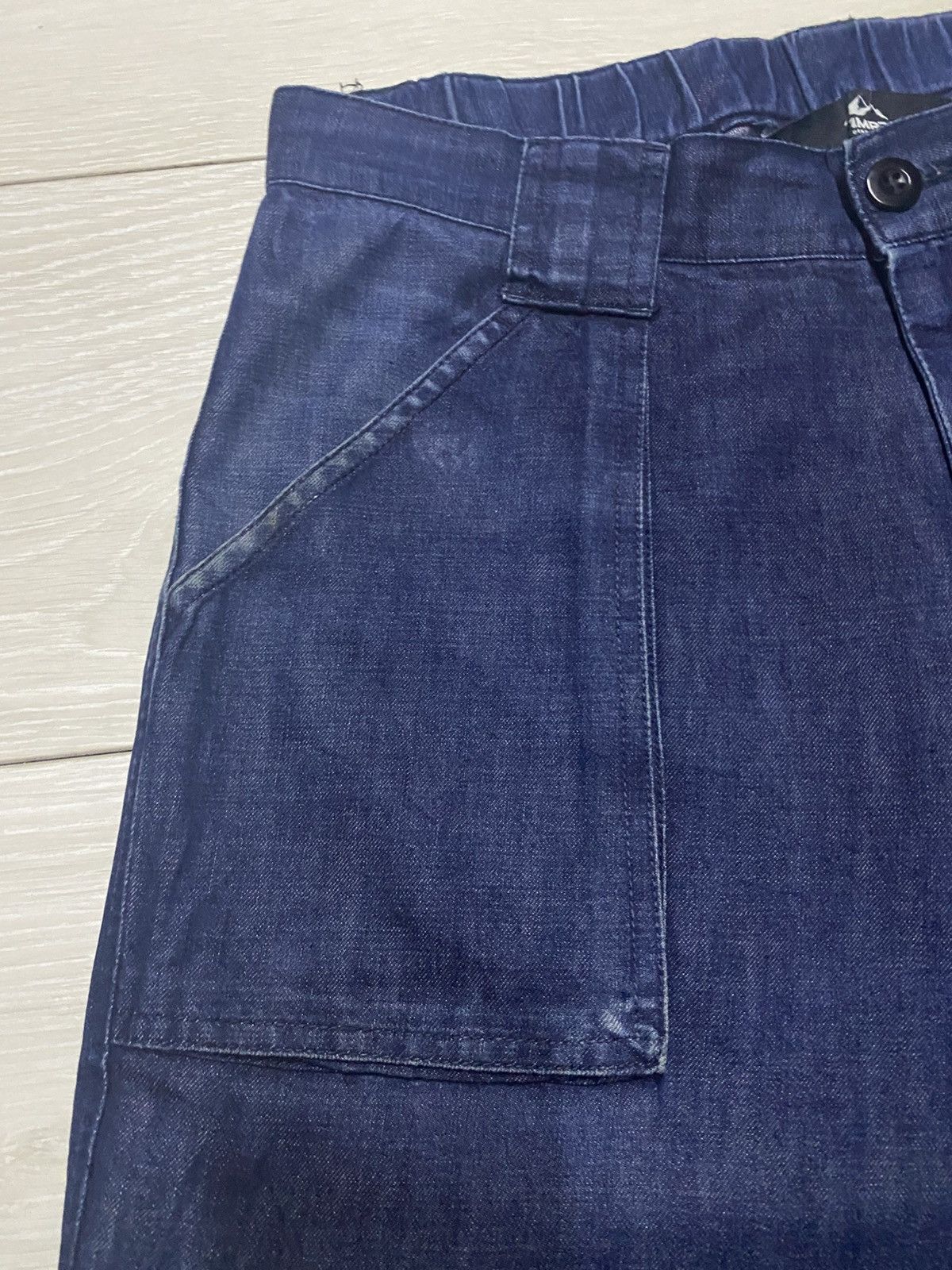 Japanese Brand Blue Multi Layer Panel Cargo Pants Wide Leg Distressed Size US 30 / EU 46 - 9 Thumbnail