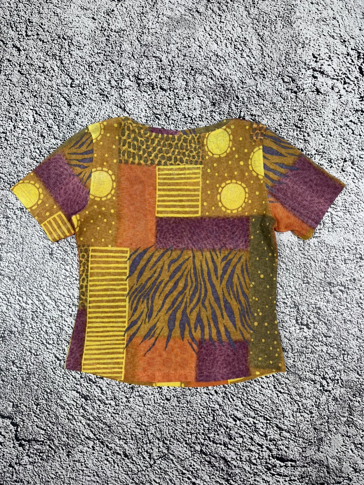 Vintage Vintage Y2K Gaultier style abstract crop top tee Size S / US 4 / IT 40 - 6 Thumbnail