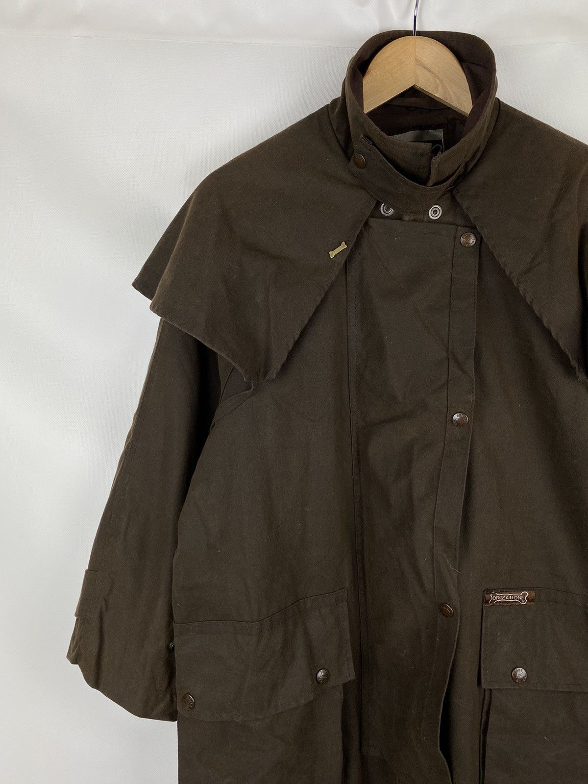 Barbour Driza-Bone vintage wax waxed cotton short weatherall jacket Size US S / EU 44-46 / 1 - 2 Thumbnail