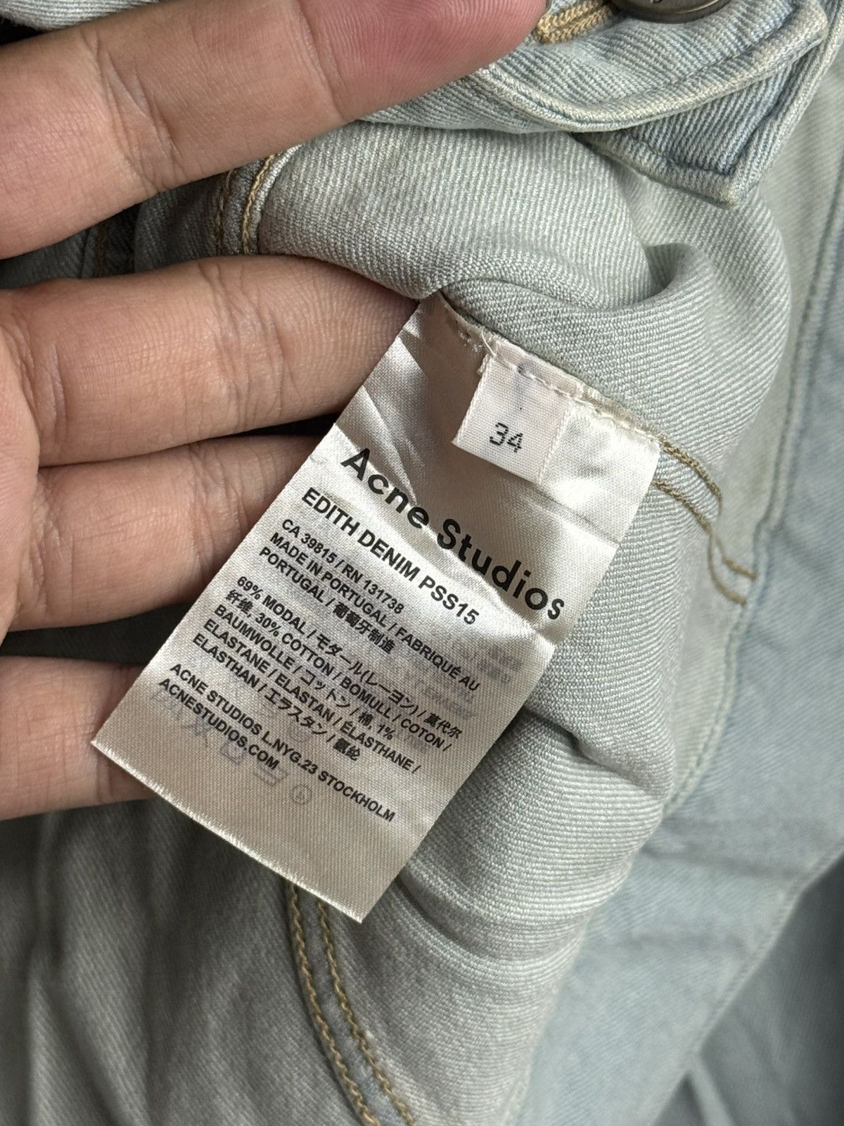 Acne Studios Acne Studios Edith Stretch Denim Jacket Size XS / US 0-2 / IT 36-38 - 6 Thumbnail