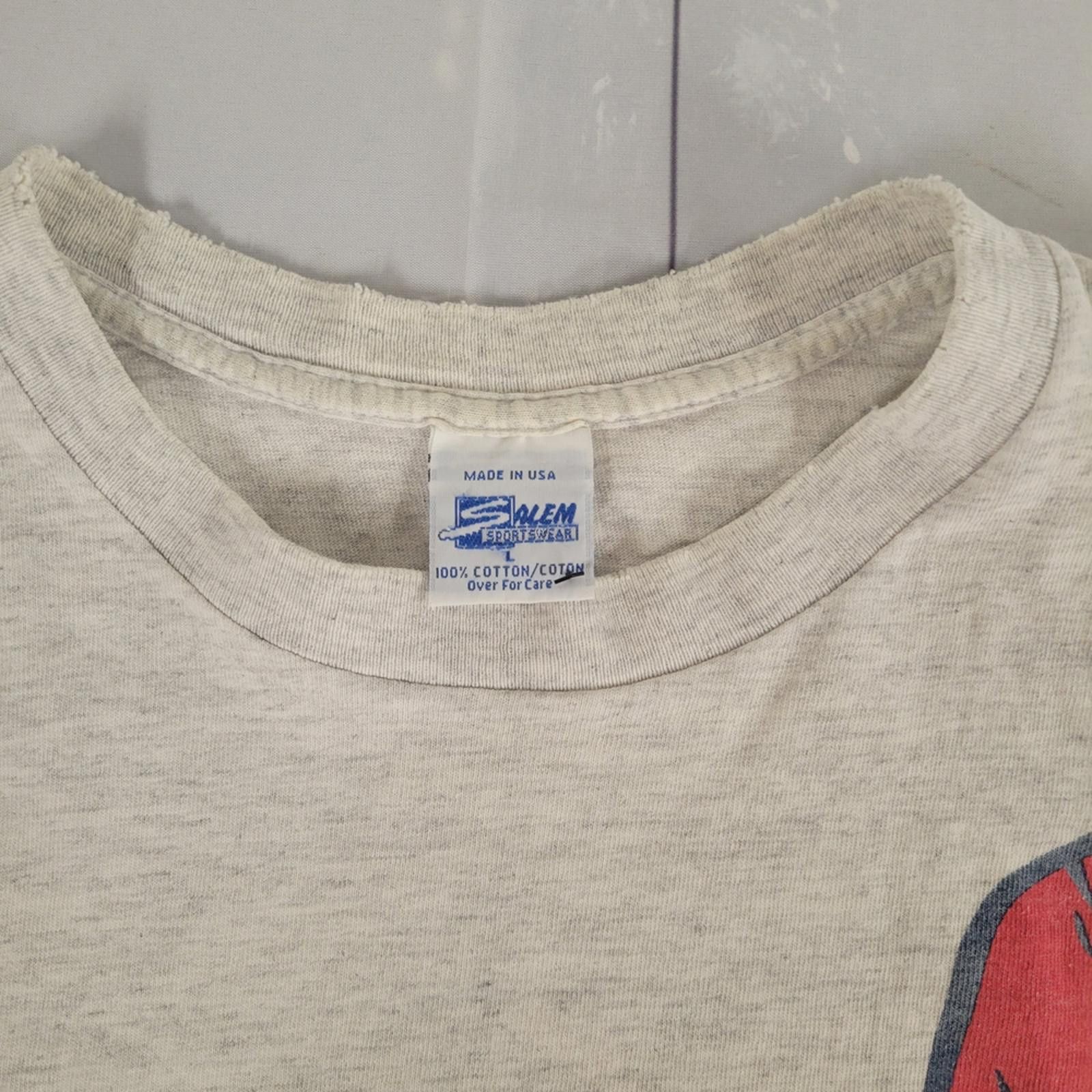 Salem Sportswear Vintage Salem Cleveland Indians 1993 Gray T-Shirt Large Size US L / EU 52-54 / 3 - 2 Thumbnail