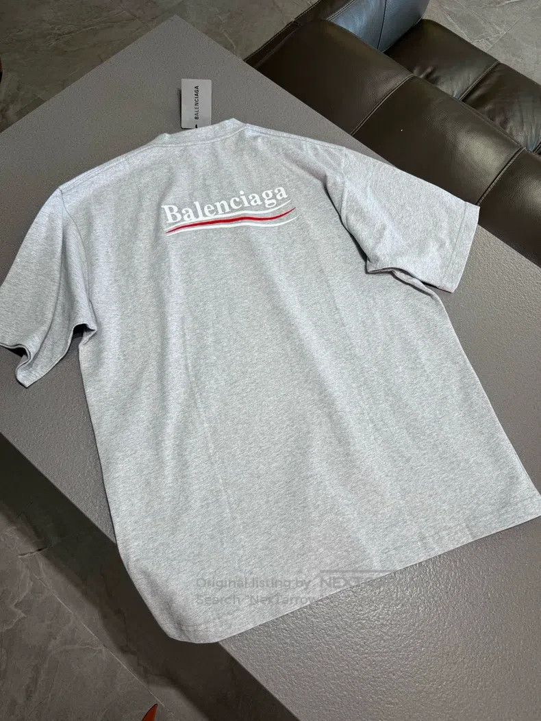 Balenciaga Balenciaga Gray Cola Logo Short Sleeve T-Shirt Size US M / EU 48-50 / 2 - 8 Thumbnail