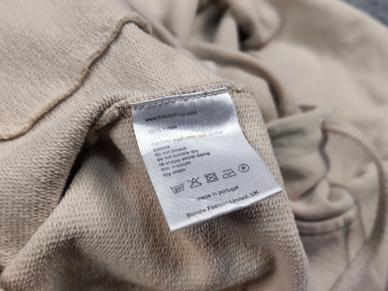 Folk Folk Design Cotton Beige Light Hoodie Size US XL / EU 56 / 4 - 15 Thumbnail