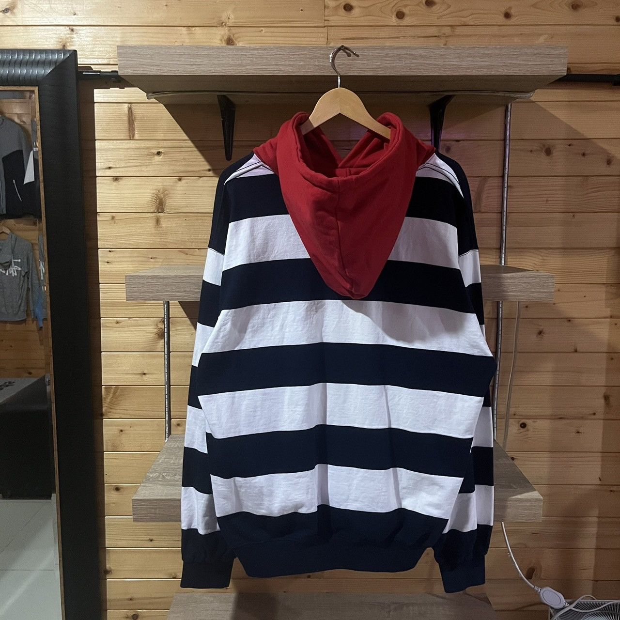 acme de la vie acmé de la vie STRIPE ARCH LOGO HOODIE NAVY Size US L / EU 52-54 / 3 - 9 Thumbnail