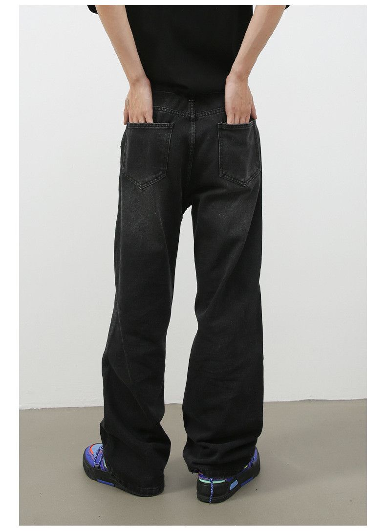 Japanese Brand × Jean American high street men's loose straight retro ripped jeans Size US 32 / EU 48 - 6 Thumbnail
