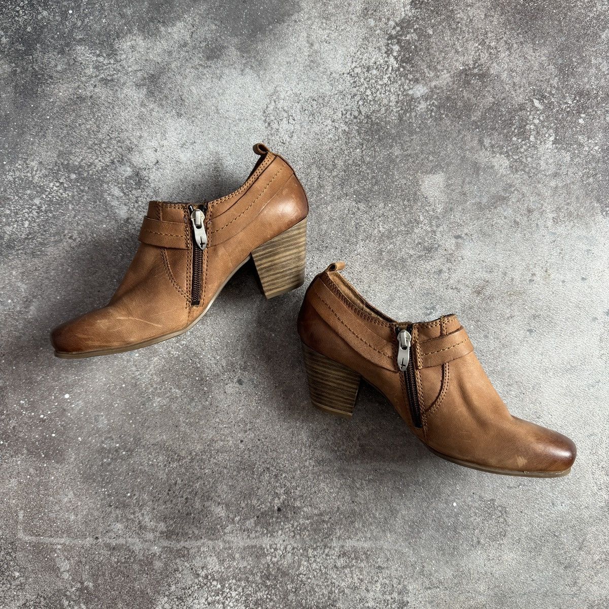 Hysteric Glamour Y2K Strap Details Real Faded Leather Boots Mary Jane Heels Size US 7 / IT 37 - 7 Thumbnail