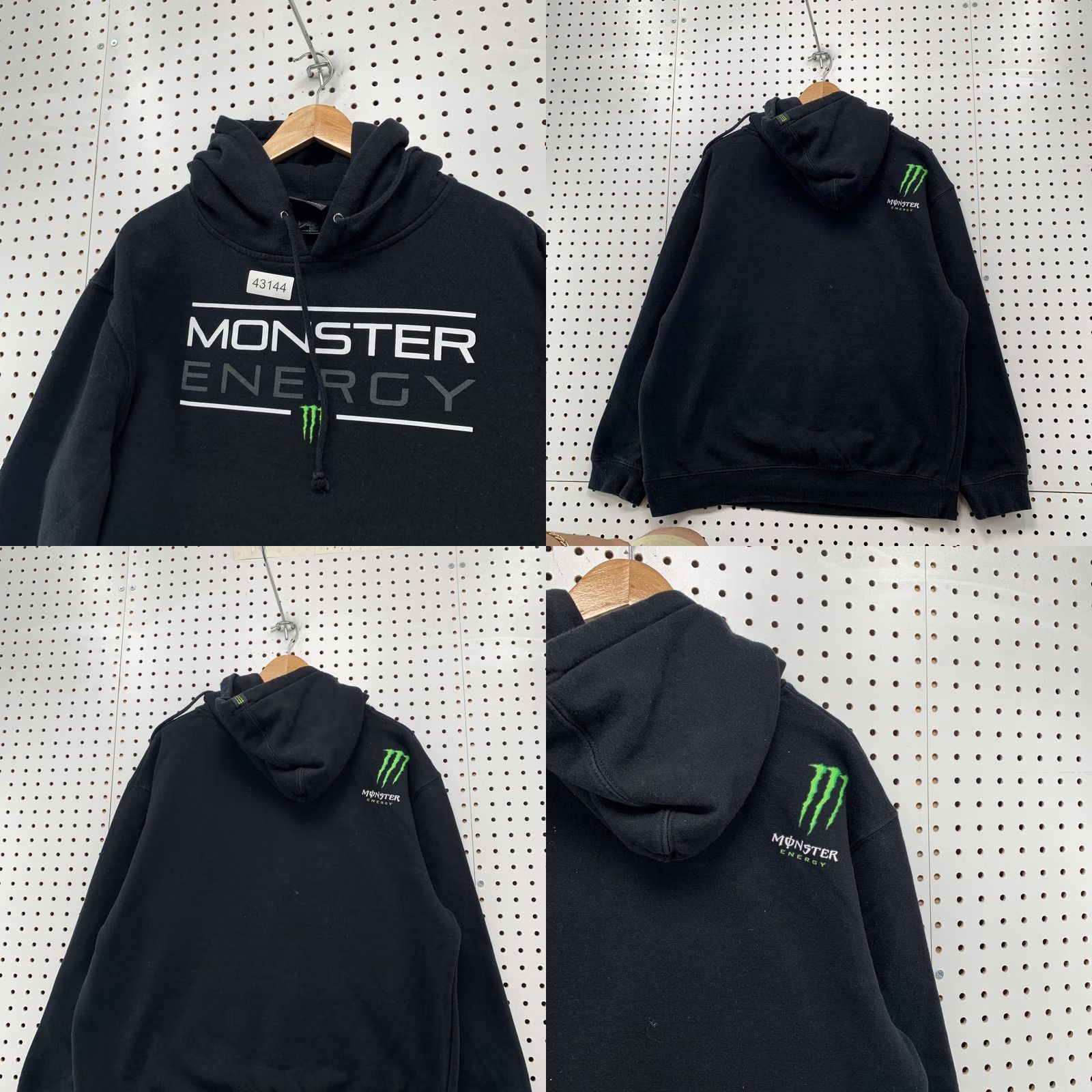 Vintage Monster Energy Hoodie Sweatshirt Mens XL Black Long Sleeve Pullover Size US XL / EU 56 / 4 - 8 Thumbnail