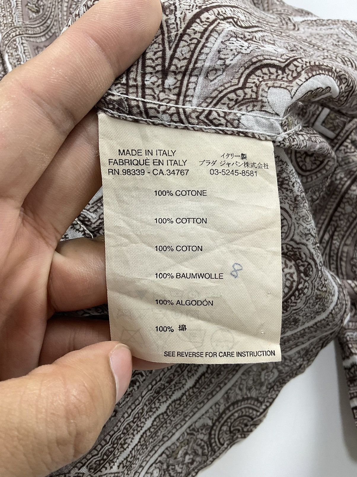 Prada Vintage Prada Paisley Shirt Size US M / EU 48-50 / 2 - 10 Thumbnail