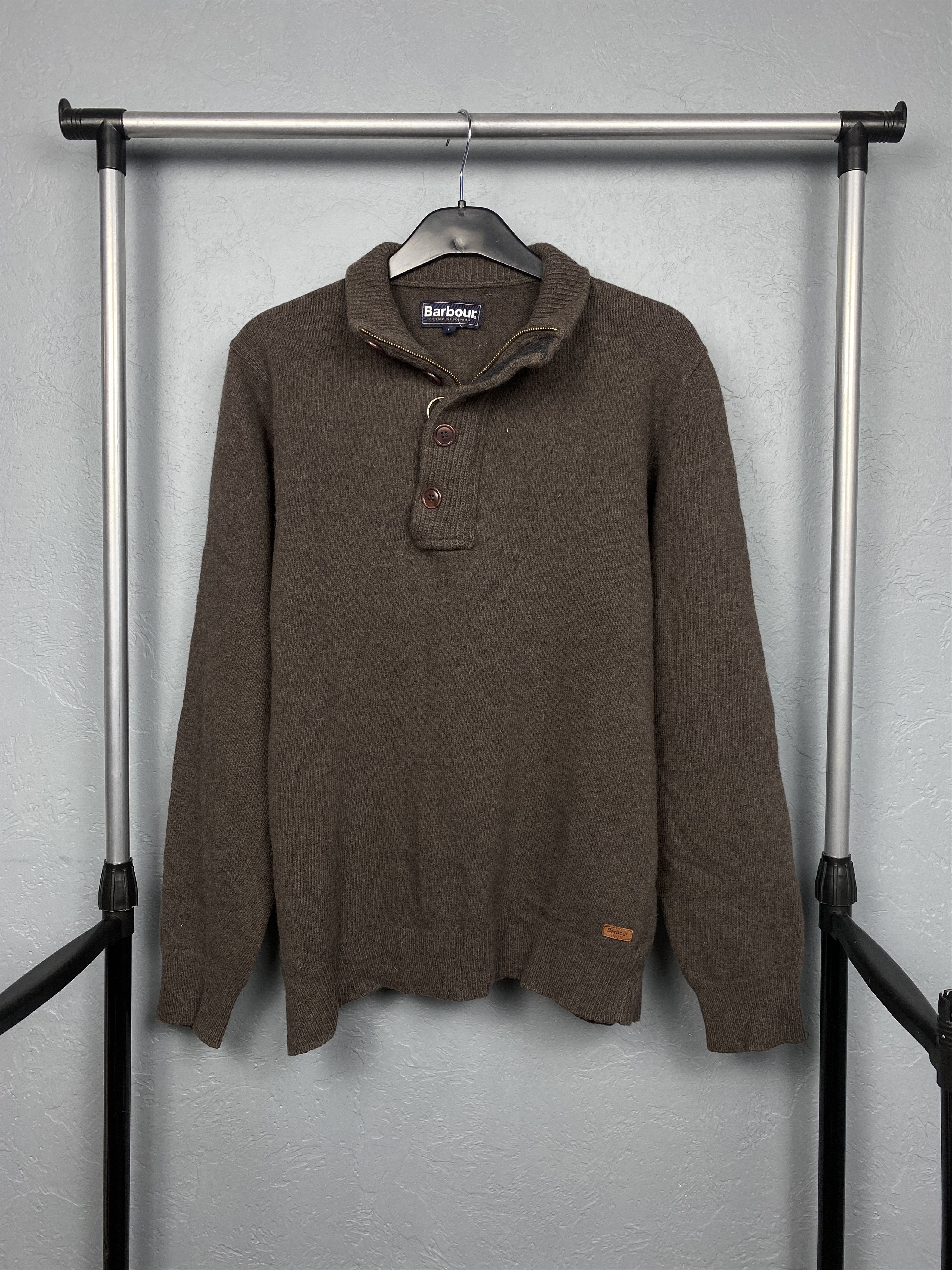 Barbour Barbour Vintage Quarter Zip Wool Knit Mens Sweater Size US L / EU 52-54 / 3 - 1 Thumbnail