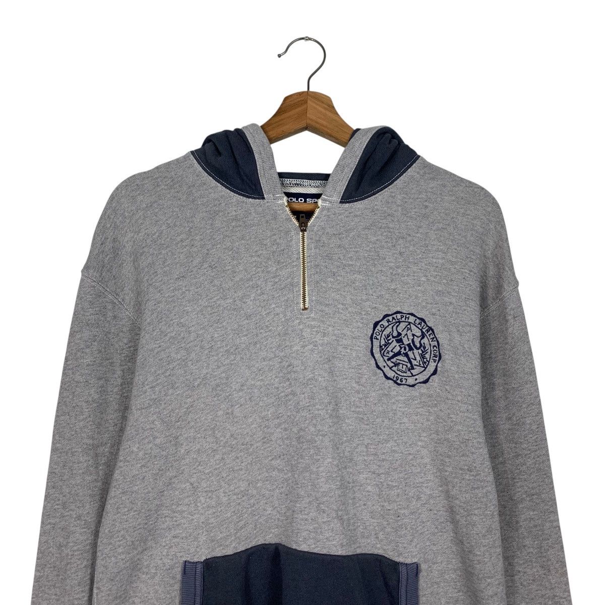 Polo Ralph Lauren Vintage POLO SPORT RL Half Zip Pullover Hoodies #3621-C165 Size US M / EU 48-50 / 2 - 9 Thumbnail