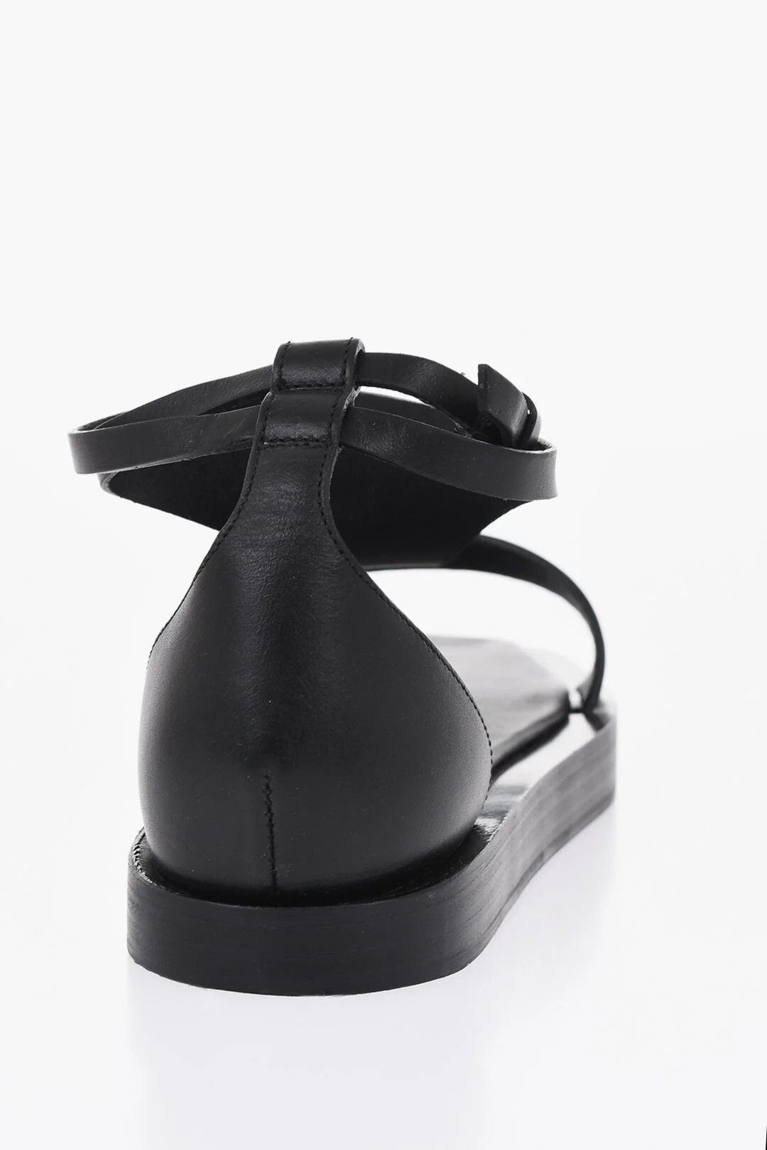 Max Mara og1mm0426 T-Bar Sandals in Black Size US 7 / IT 37 - 2 Thumbnail