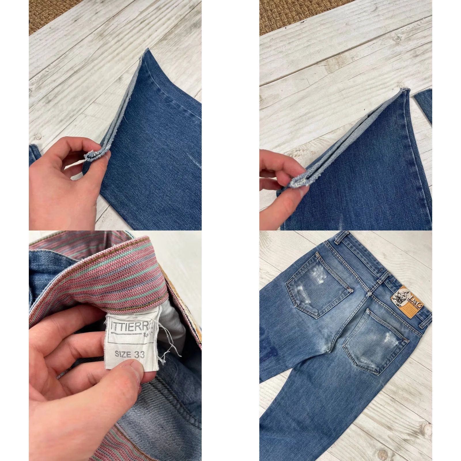 Dolce & Gabbana VINTAGE Dolce&Gabbana Jeans Denim Baggy Distressed Y2K Men Size 33 Blue Demin Jeans Distressed 33 31in 40cm 78cm Men Jeans Blue Dolce&Gabbana Size US 33 - 9 Thumbnail