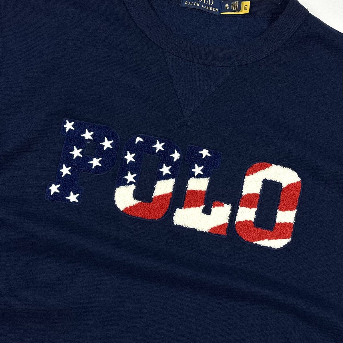 Polo Ralph Lauren Men’s Polo Ralph Lauren USA Flag Blue Cotton Sweatshirt - XL Size US XL / EU 56 / 4 - 3 Thumbnail