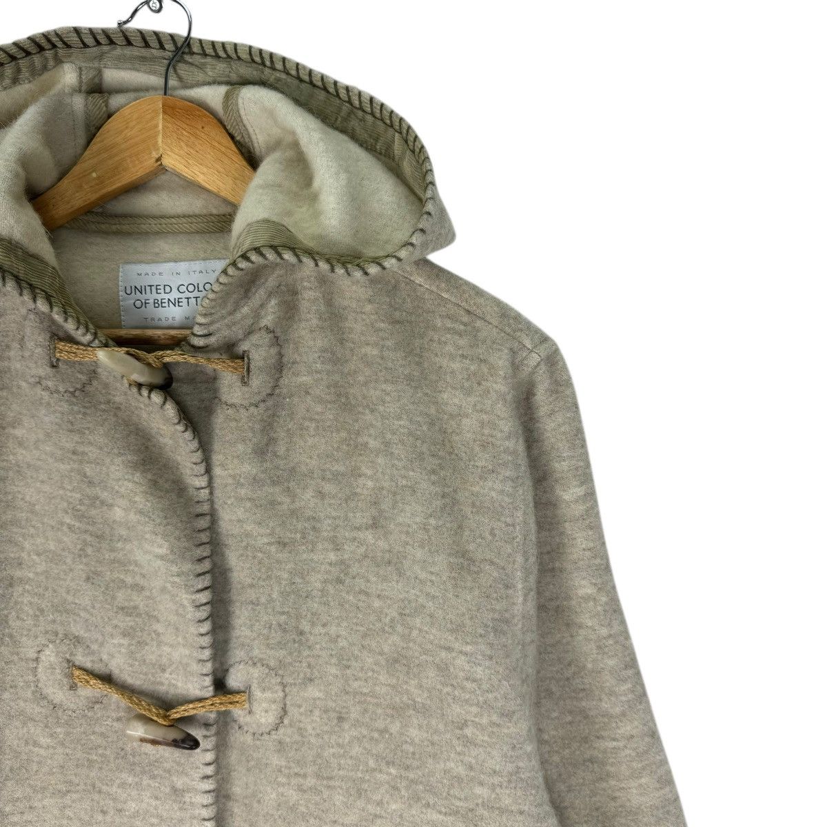 United Colors Of Benetton 🌟UNITED COLOUR OF BENETTON ITALY HOODIE DUFFLE JACKET Size M / US 6-8 / IT 42-44 - 4 Thumbnail